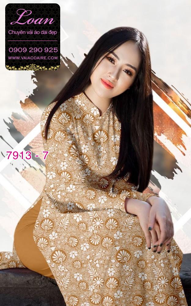 Vải áo dài hoa nhí Vải áo dài hoa nhí
