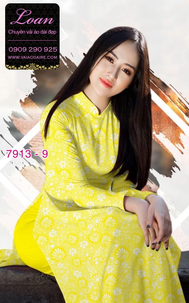 Vải áo dài hoa nhí Vải áo dài hoa nhí