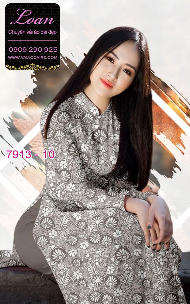 Vải áo dài hoa nhí Vải áo dài hoa nhí