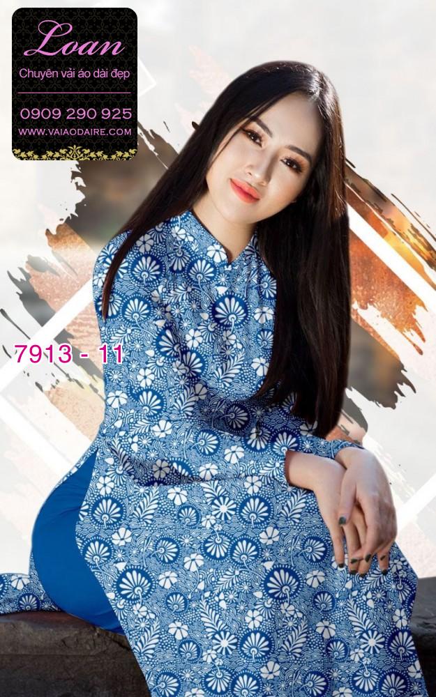Vải áo dài hoa nhí Vải áo dài hoa nhí