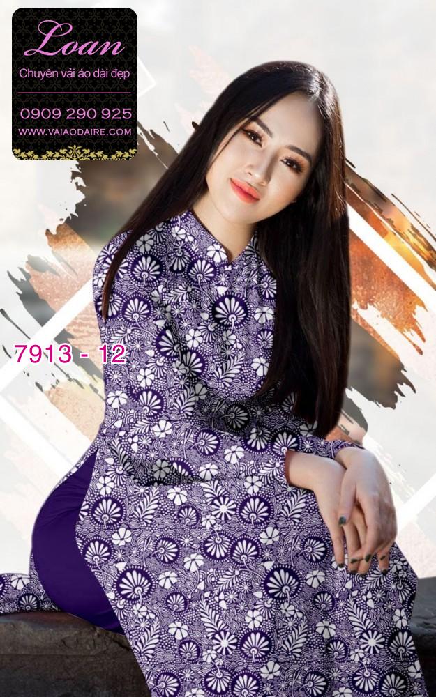 Vải áo dài hoa nhí Vải áo dài hoa nhí