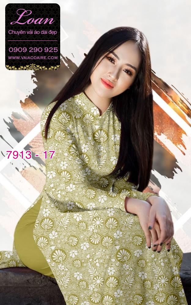 Vải áo dài hoa nhí Vải áo dài hoa nhí