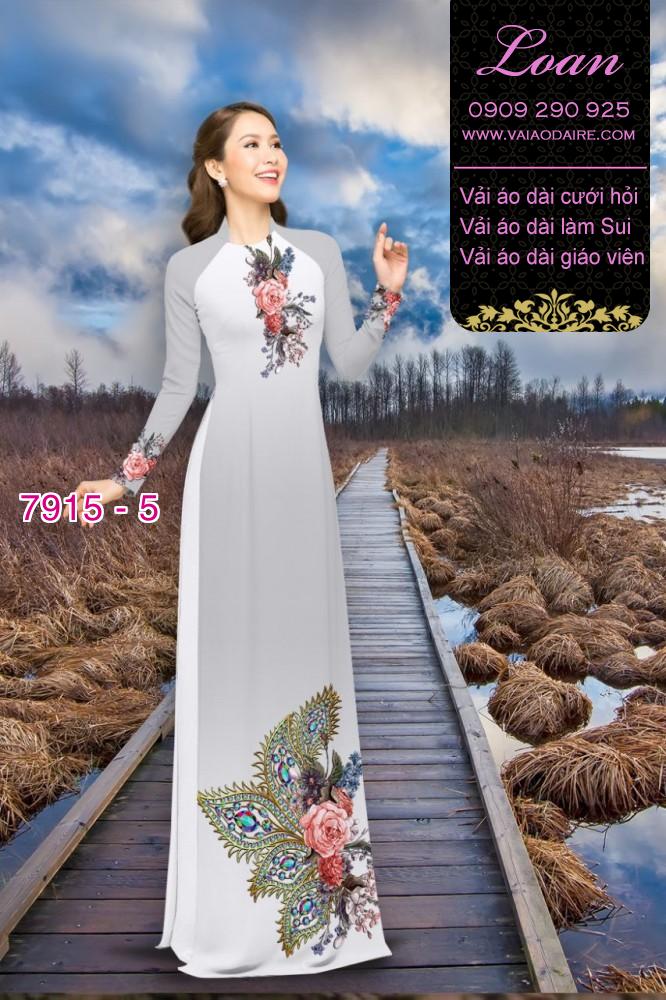 Vải áo dài hoa 3D Vải áo dài hoa 3D