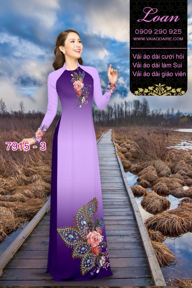 Vải áo dài hoa 3D Vải áo dài hoa 3D