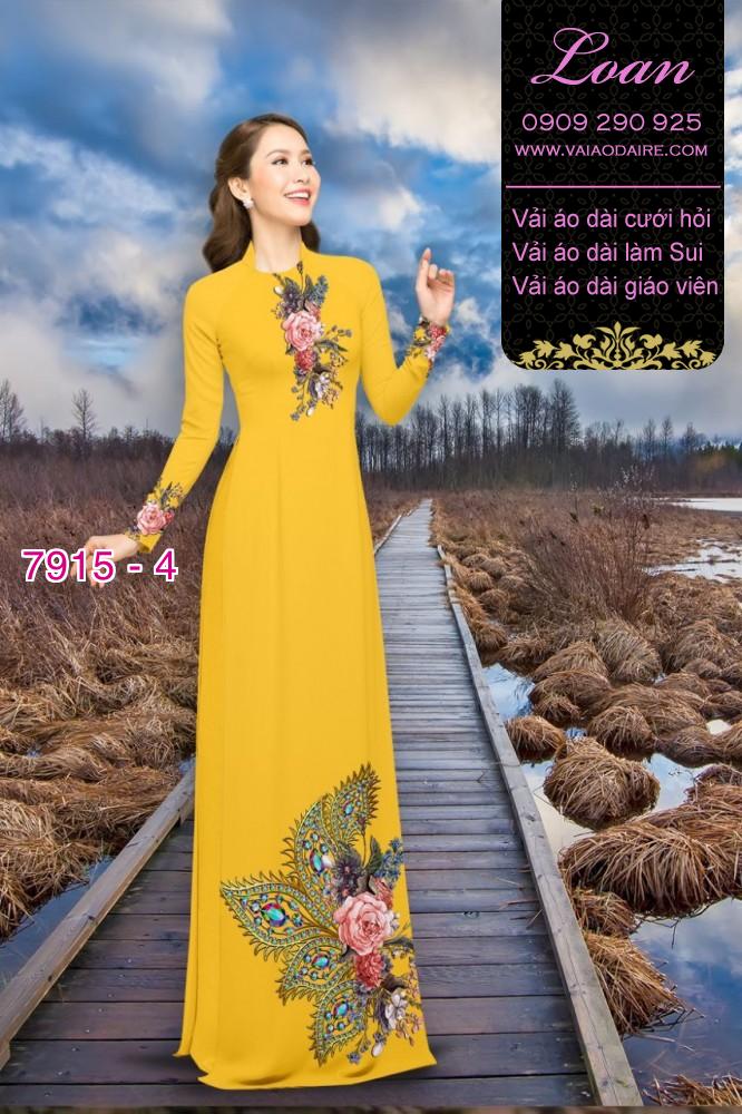 Vải áo dài hoa 3D Vải áo dài hoa 3D