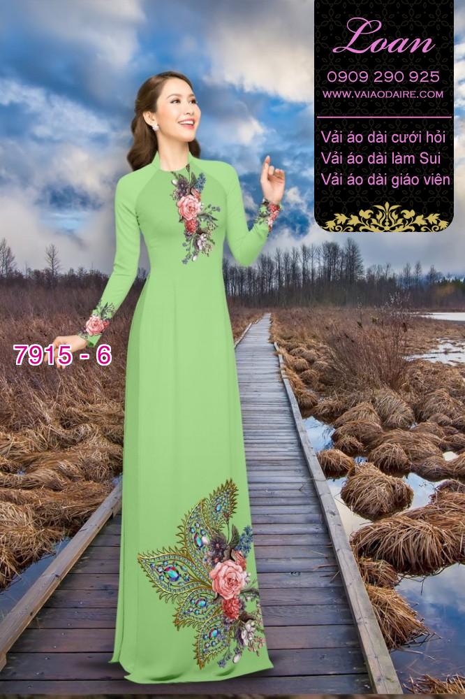 Vải áo dài hoa 3D Vải áo dài hoa 3D