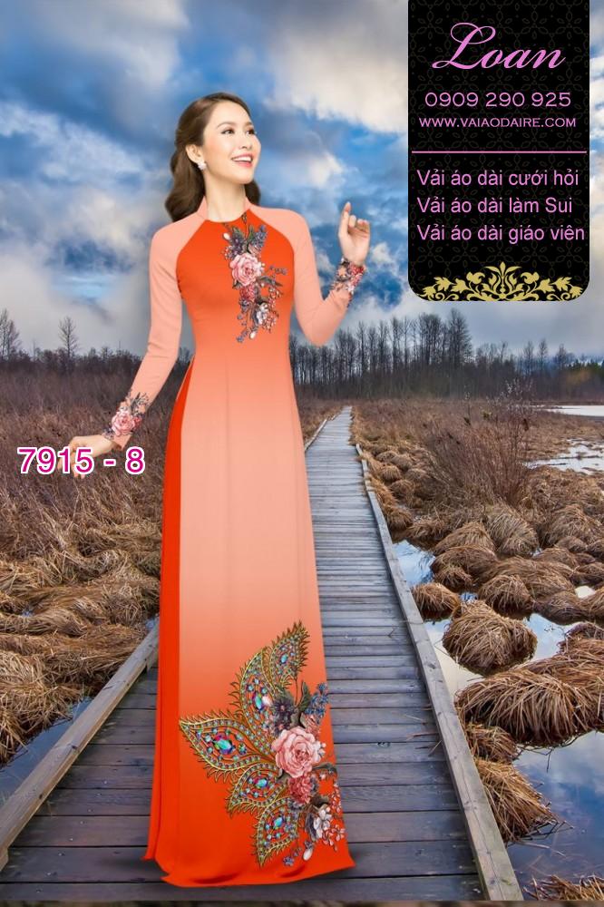 Vải áo dài hoa 3D Vải áo dài hoa 3D