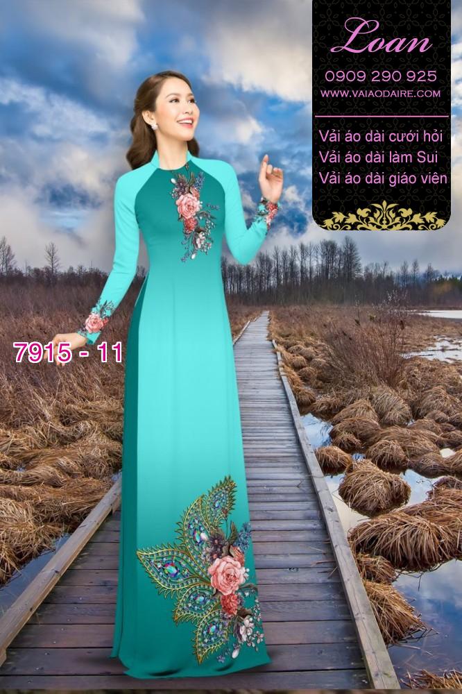 Vải áo dài hoa 3D Vải áo dài hoa 3D