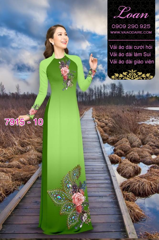 Vải áo dài hoa 3D Vải áo dài hoa 3D
