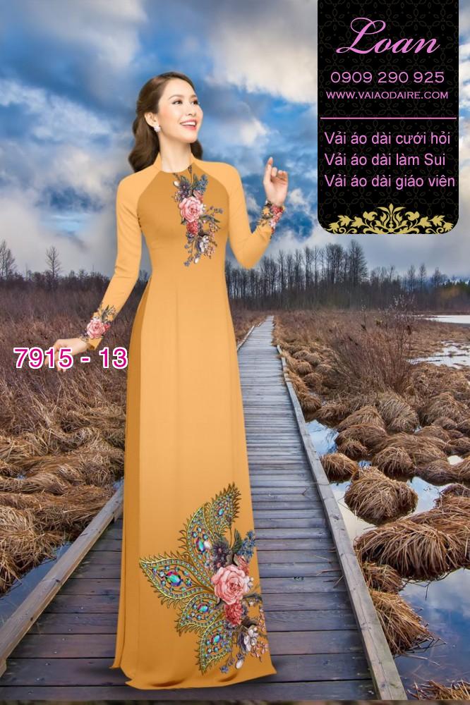 Vải áo dài hoa 3D Vải áo dài hoa 3D