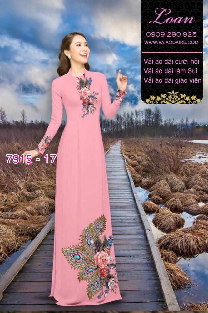 Vải áo dài hoa 3D Vải áo dài hoa 3D