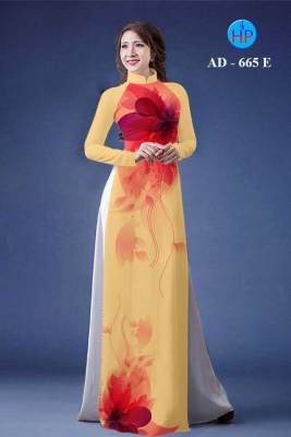 Vải áo dài hoa đẹp-DT 793