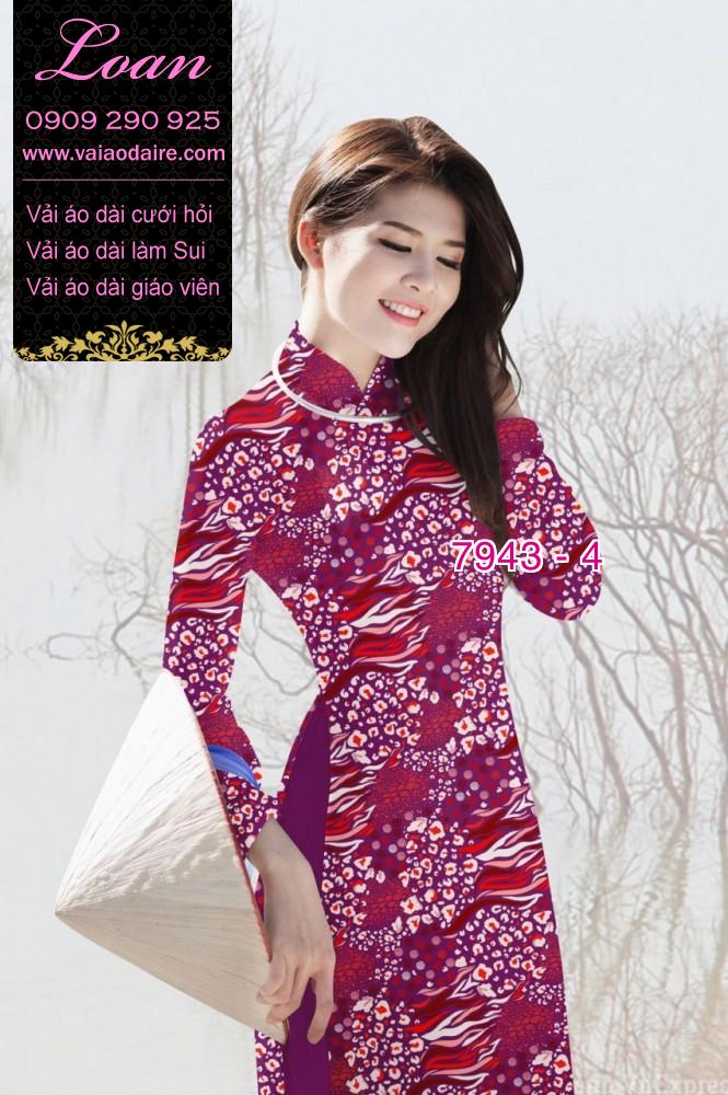 Vải áo dài hoa nhí