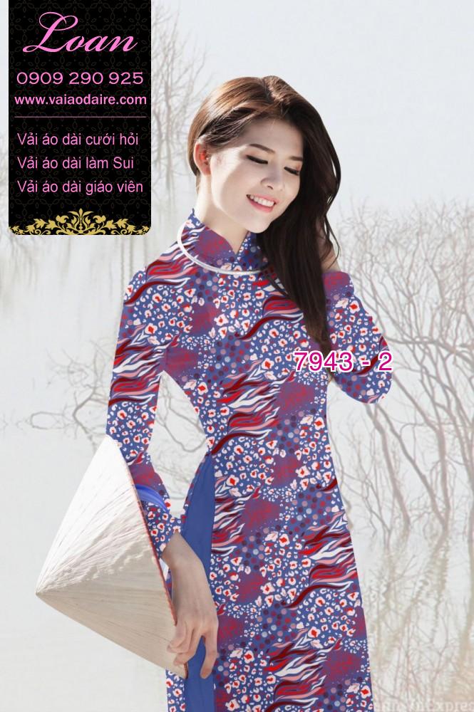 Vải áo dài hoa nhí