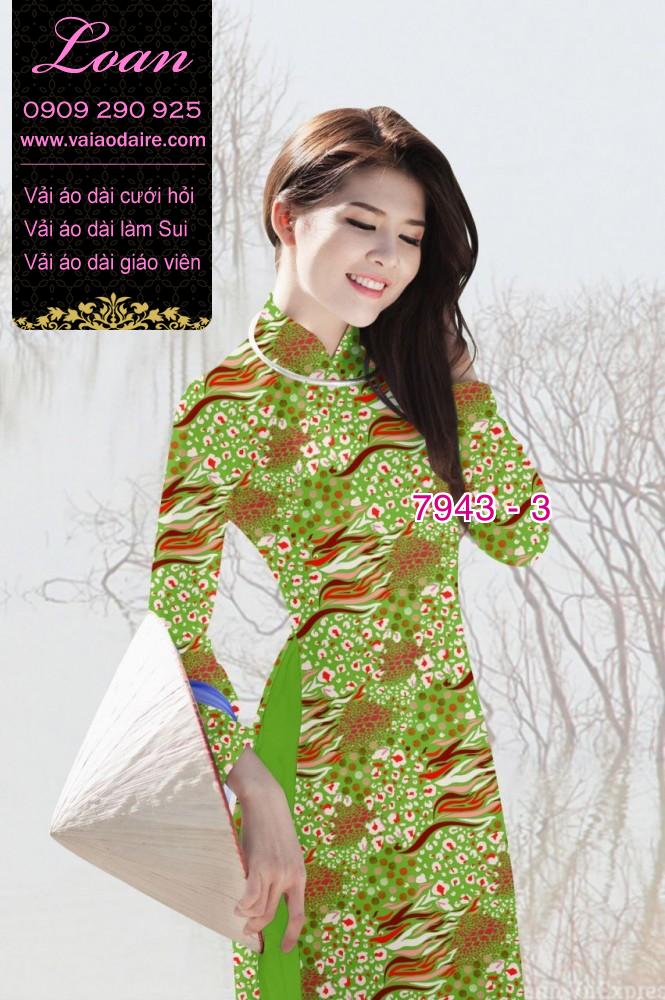 Vải áo dài hoa nhí