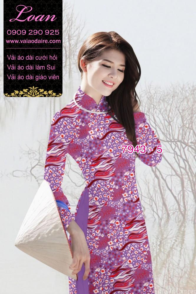 Vải áo dài hoa nhí