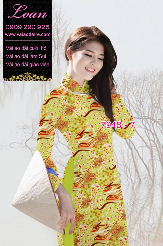 Vải áo dài hoa nhí