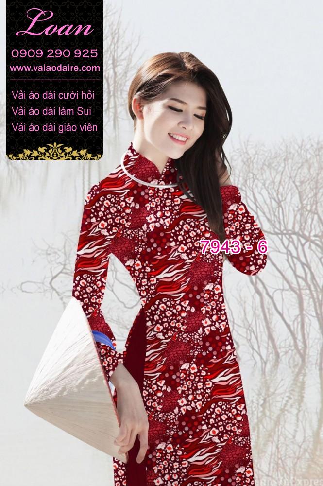 Vải áo dài hoa nhí