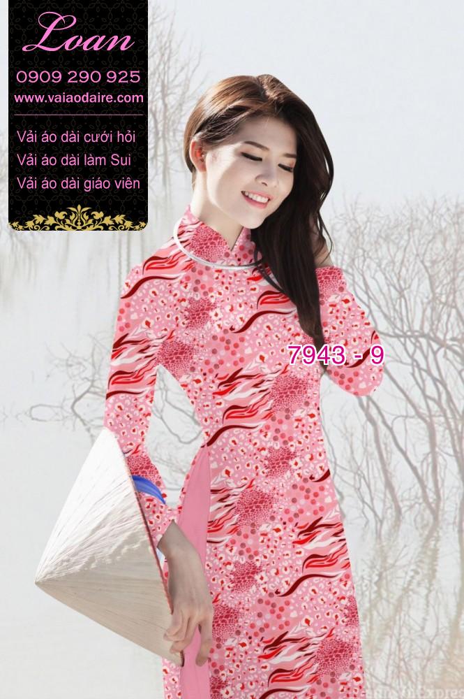 Vải áo dài hoa nhí