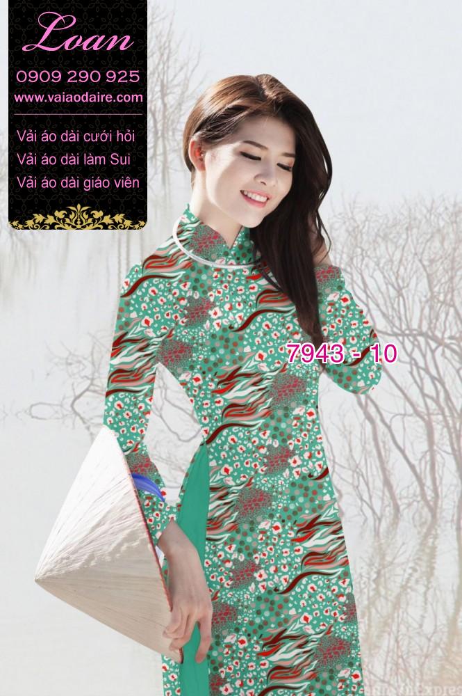 Vải áo dài hoa nhí