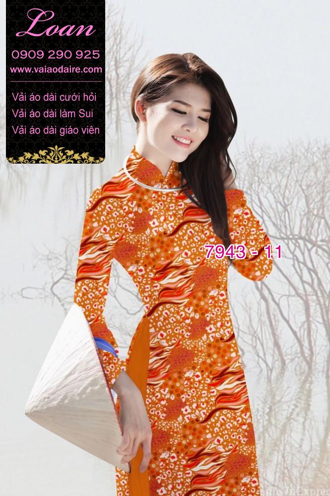 Vải áo dài hoa nhí