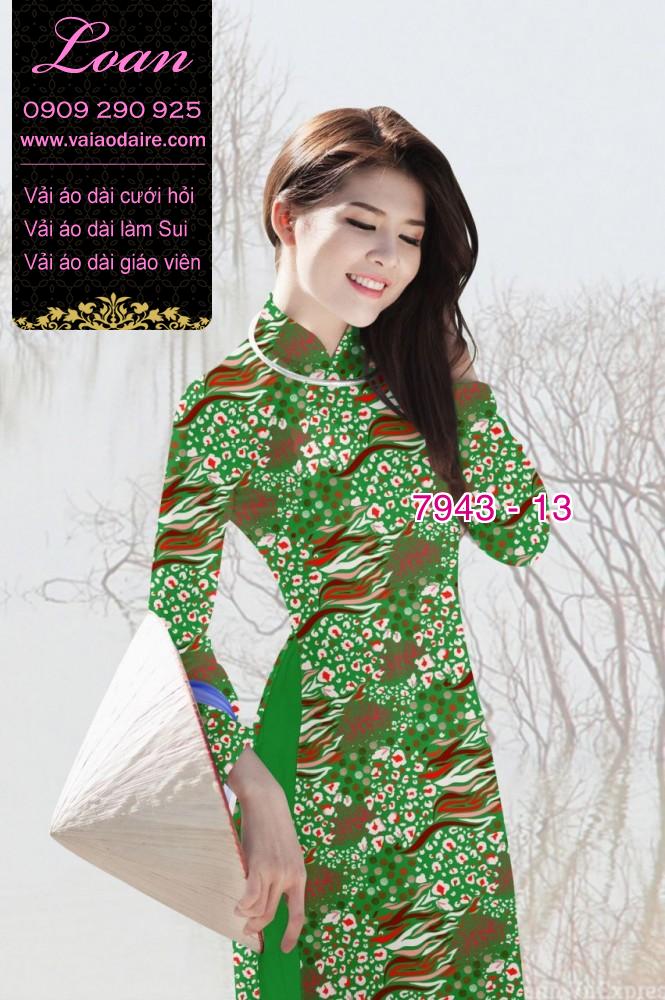 Vải áo dài hoa nhí