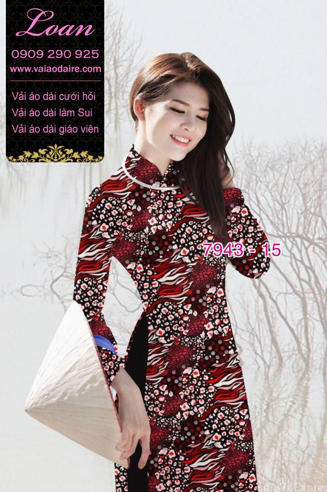 Vải áo dài hoa nhí