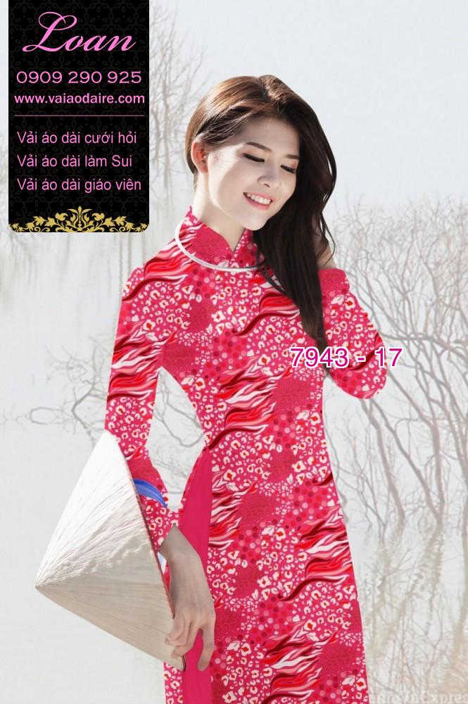 Vải áo dài hoa nhí