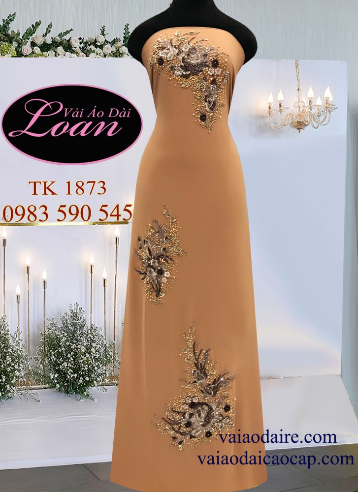 Vải áo dài kết hoa