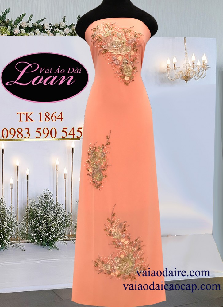 Vải áo dài kết hoa