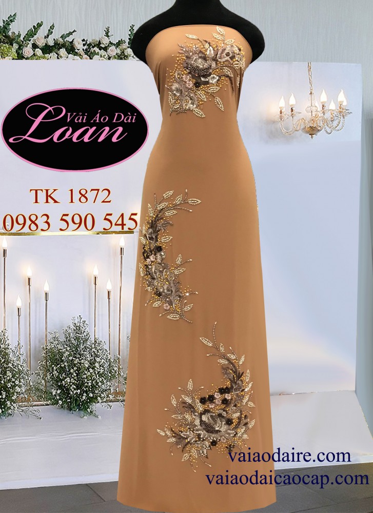 Vải áo dài kết hoa