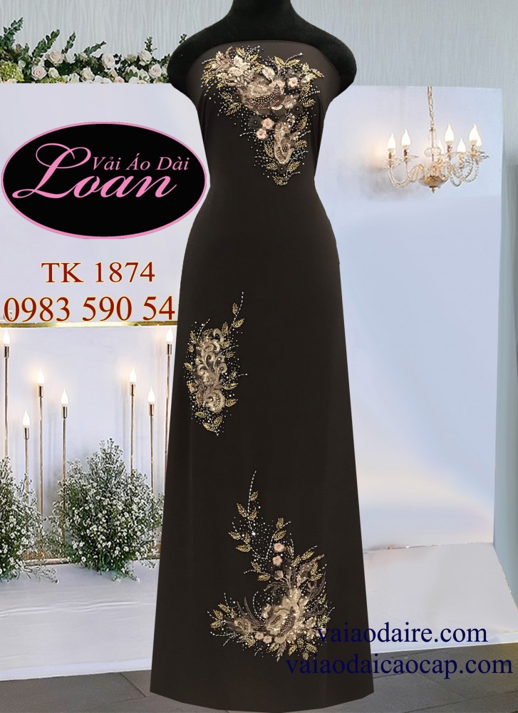 Vải áo dài kết hoa