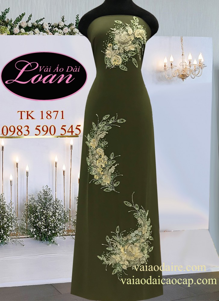 Vải áo dài kết hoa