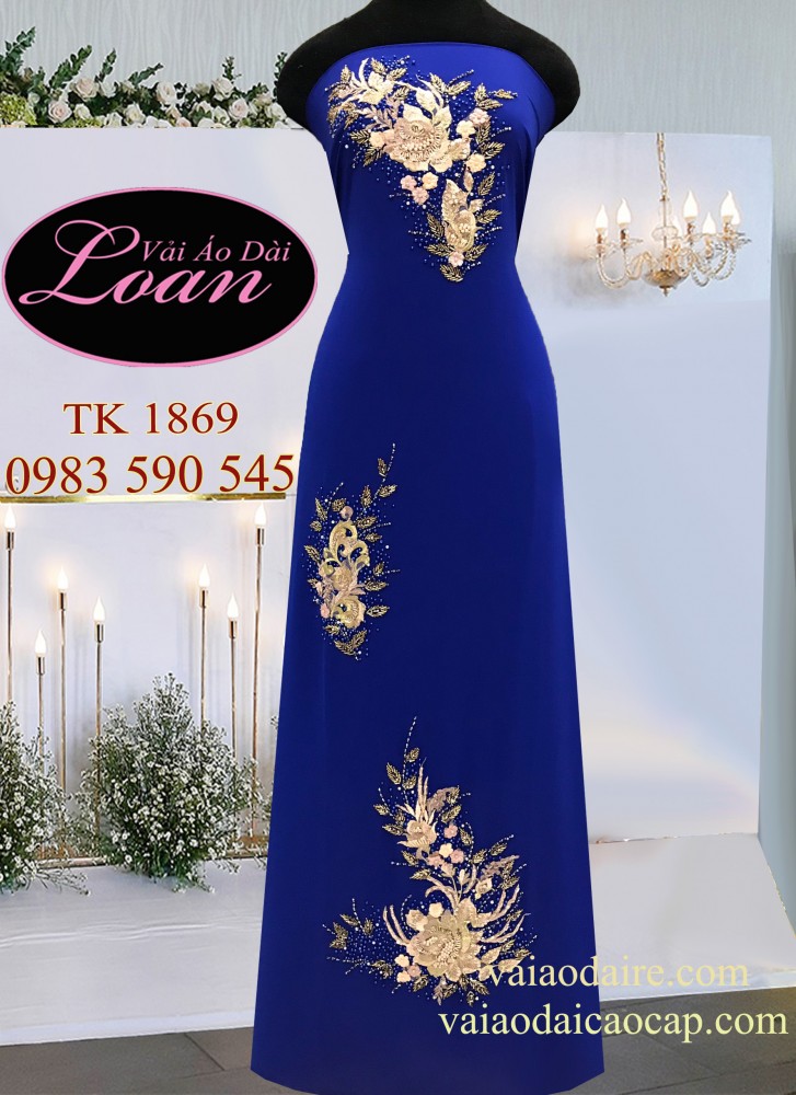 Vải áo dài kết hoa