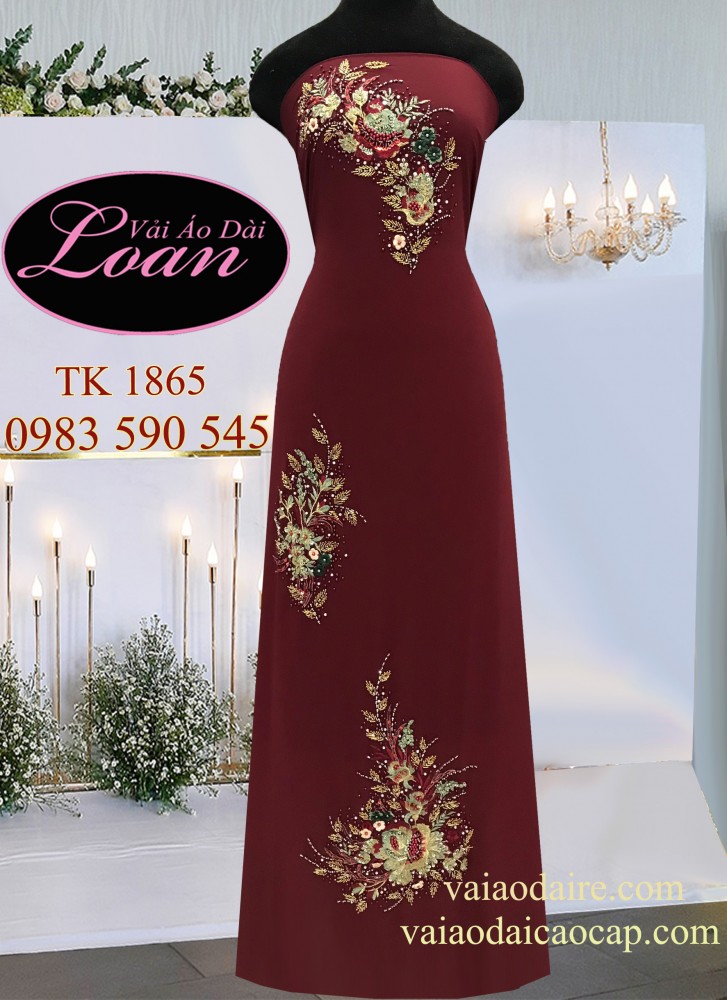 Vải áo dài kết hoa