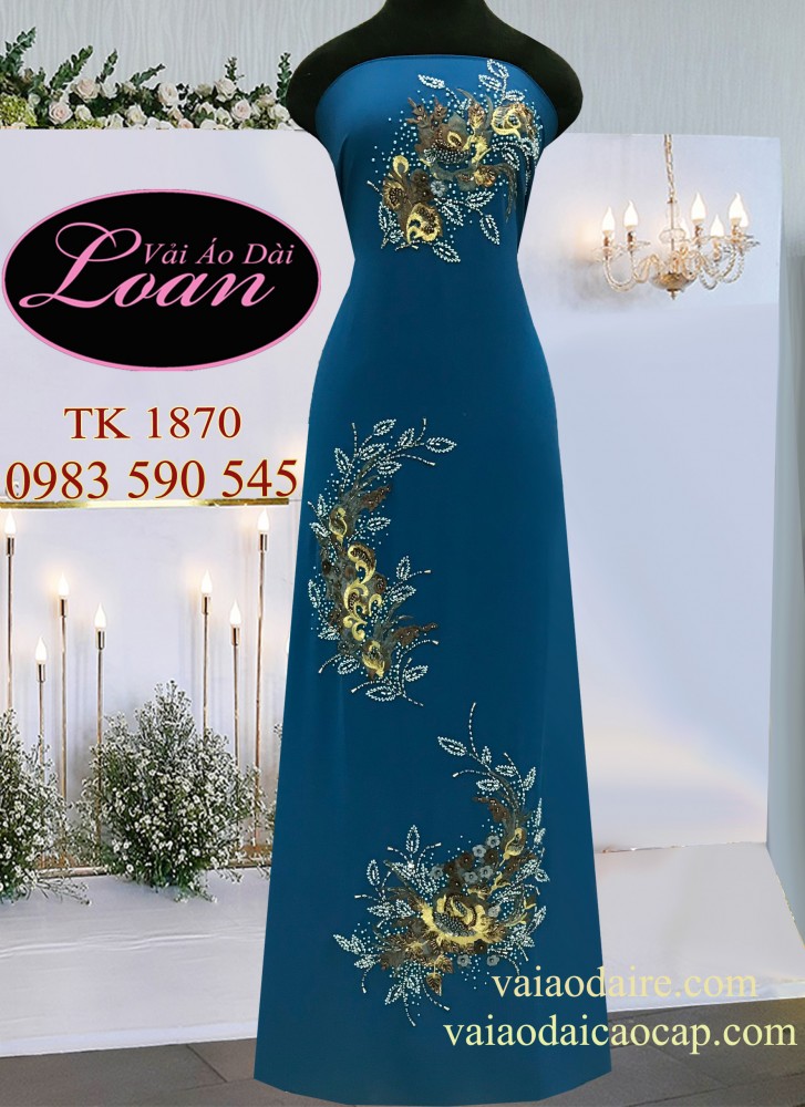 Vải áo dài kết hoa