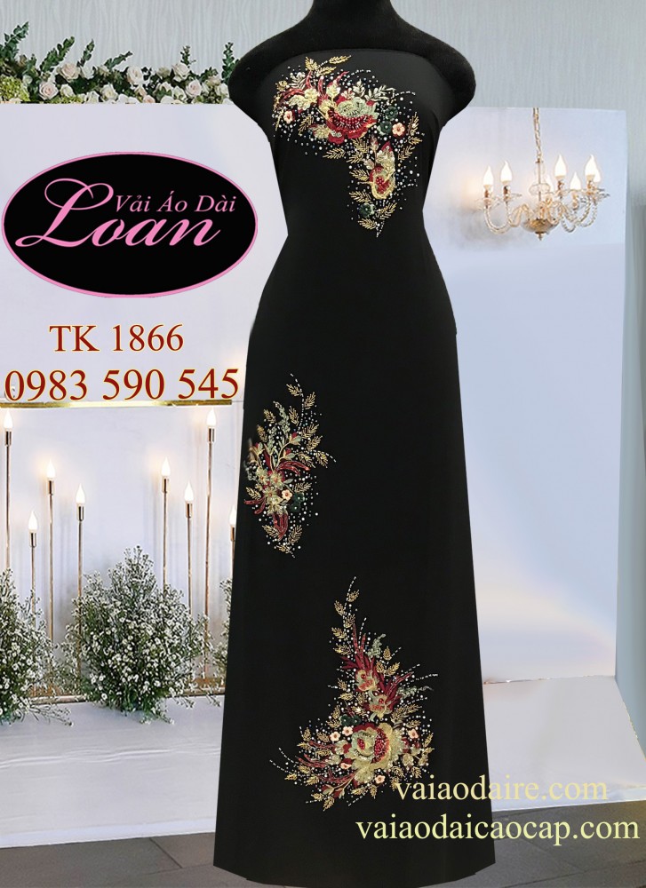 Vải áo dài kết hoa