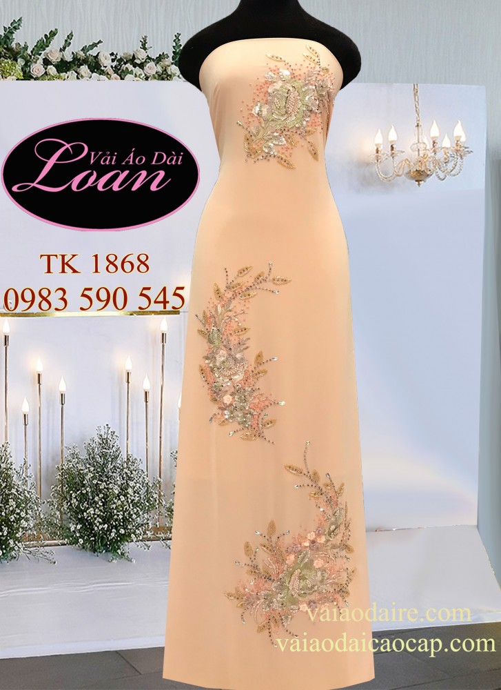 Vải áo dài kết hoa