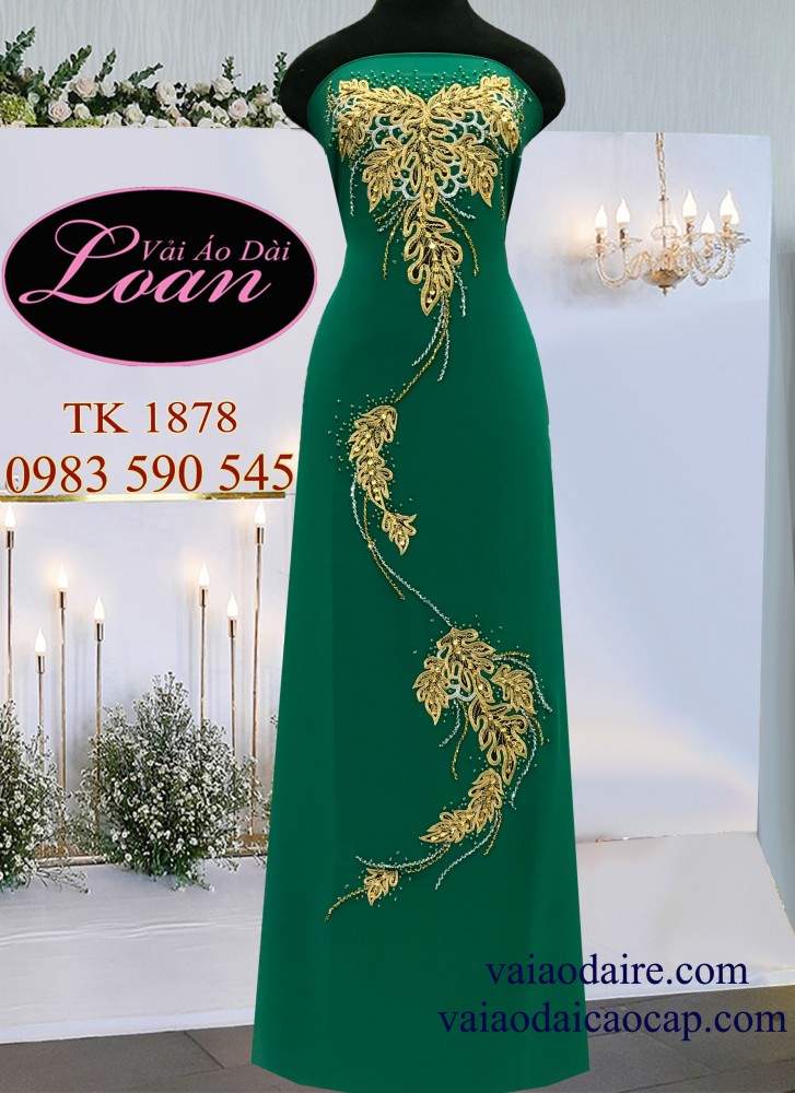 Vải áo dài kết hoa