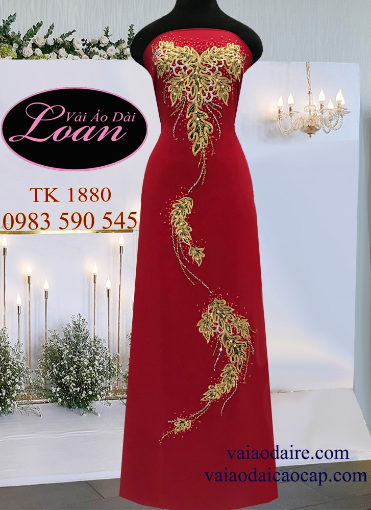 Vải áo dài kết hoa