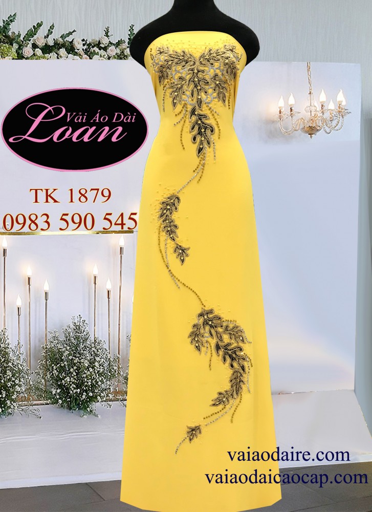 Vải áo dài kết hoa