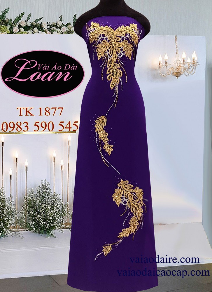 Vải áo dài kết hoa