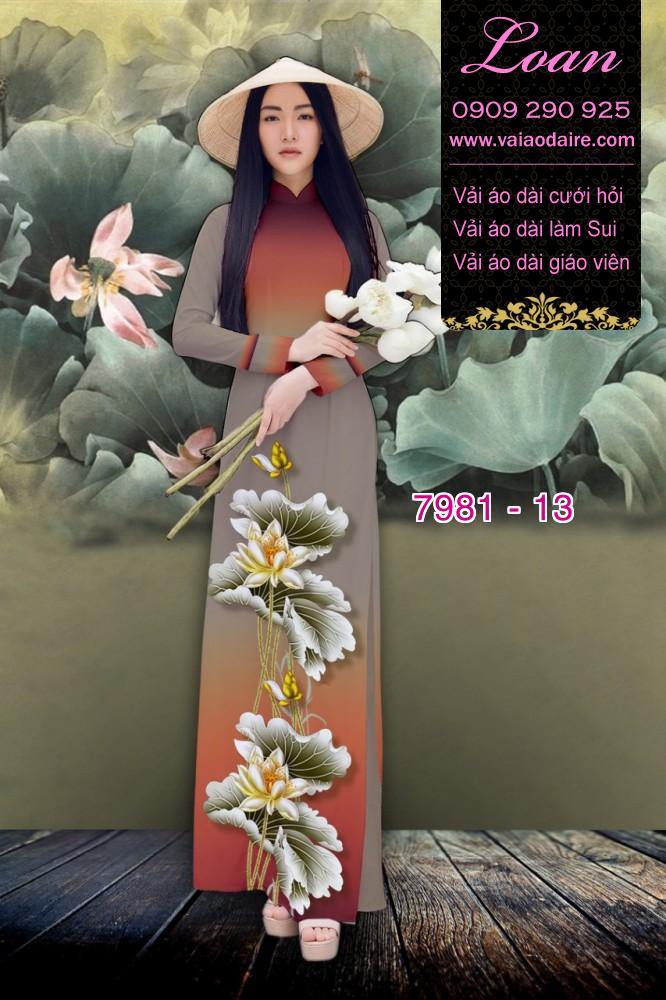 Vải áo dài hoa Sen Vải áo dài hoa Sen