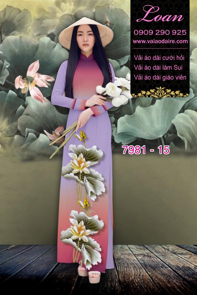 Vải áo dài hoa Sen Vải áo dài hoa Sen