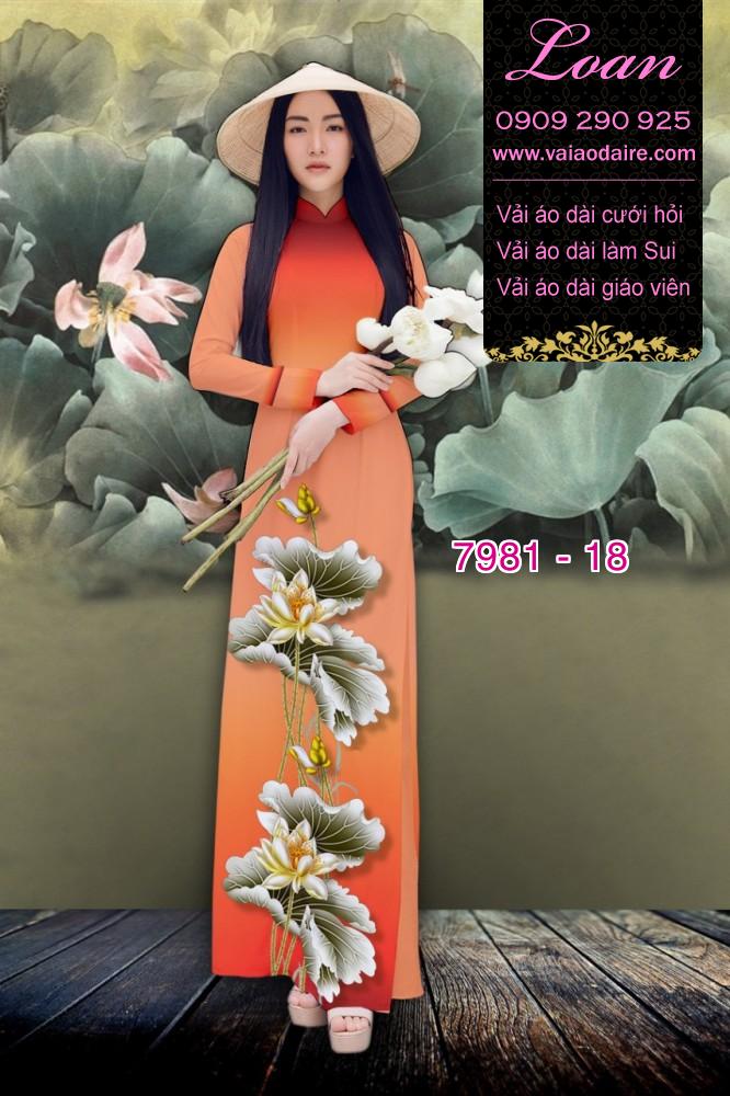 Vải áo dài hoa Sen Vải áo dài hoa Sen