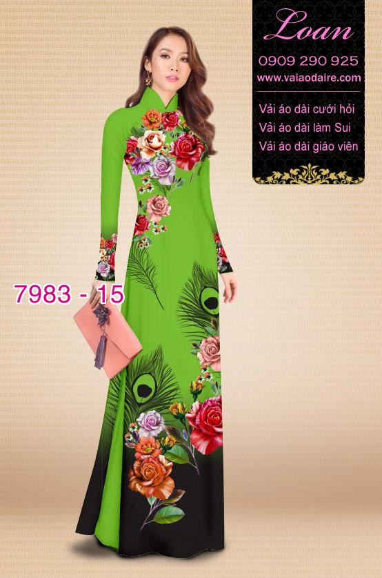 Vải áo dài hoa 3D