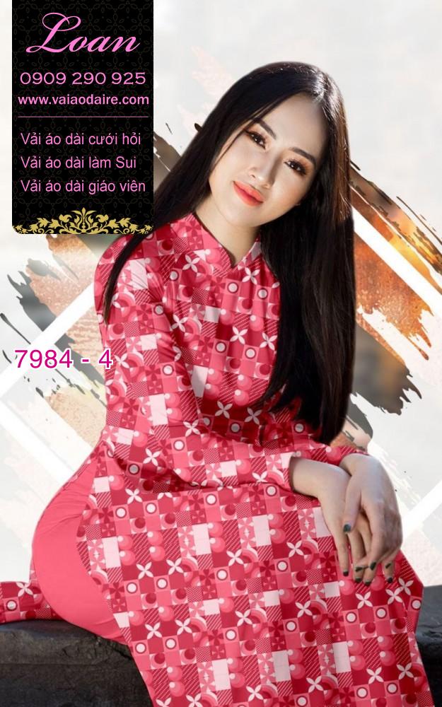 Vải áo dài hoa nhí