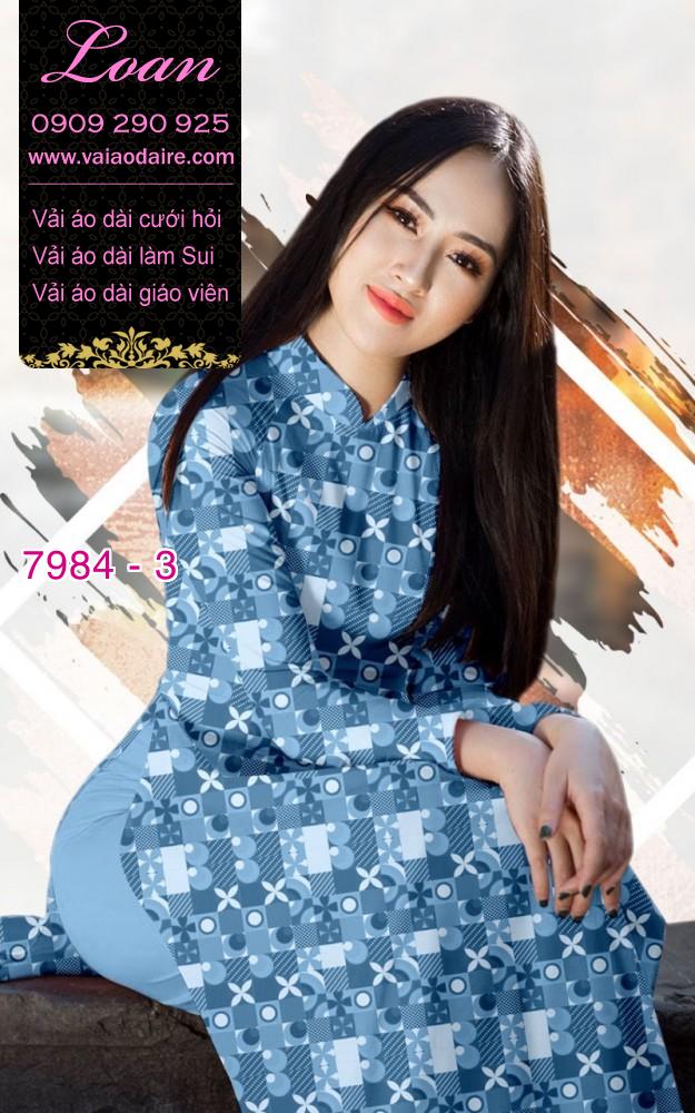 Vải áo dài hoa nhí