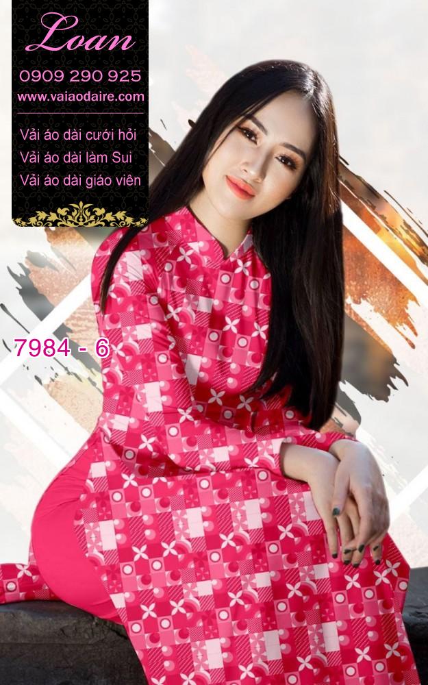 Vải áo dài hoa nhí
