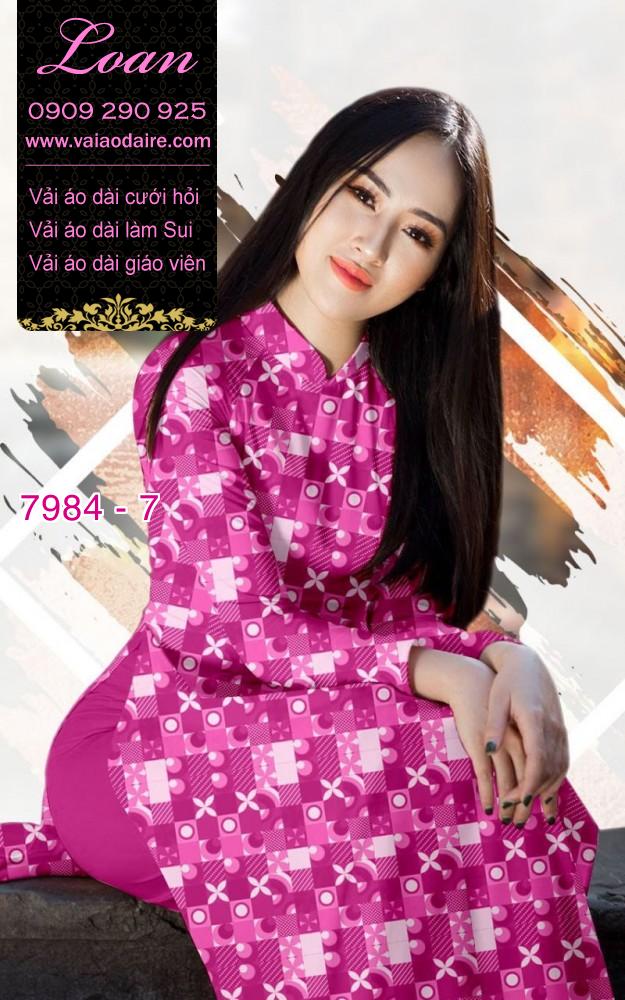 Vải áo dài hoa nhí